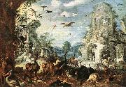 SAVERY, Roelandt Landscapes with Wild Beasts r oil painting reproduction